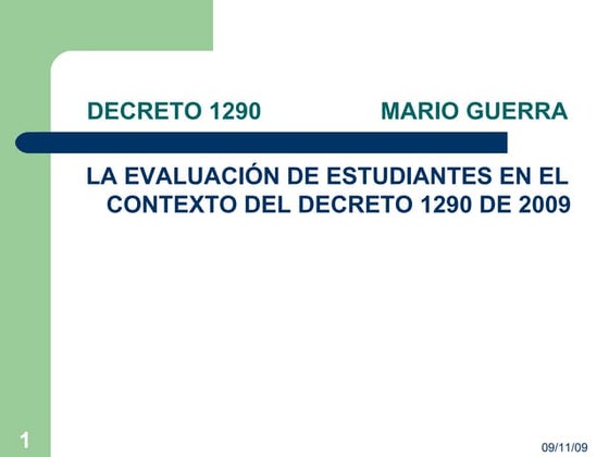 Criterios De Evaluacion Deceto 1290