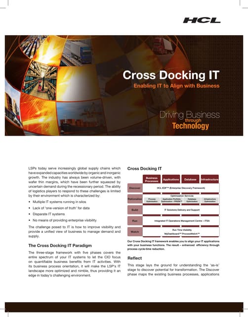 HCLT Brochure: Cross Docking IT