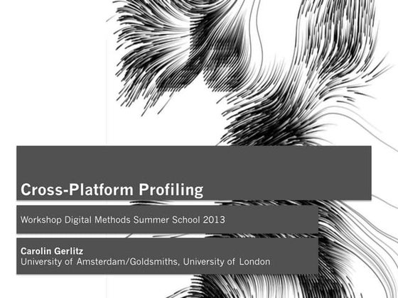 Cross-Platform Profiling tutorial at the Digital Methods Summer School 2013