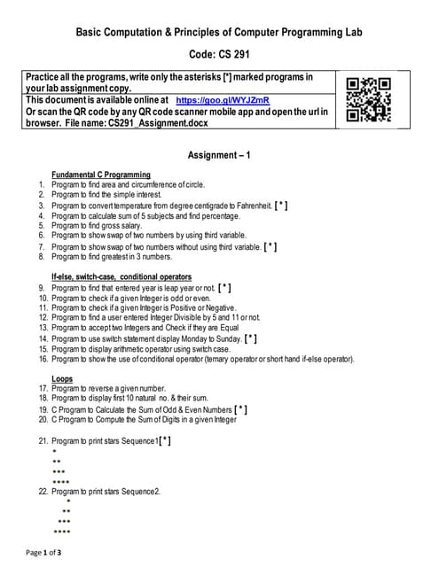CS291(C Programming) assignment
