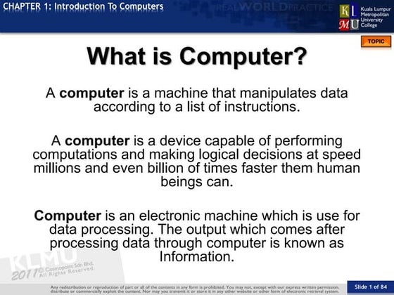 Introduction To Computer