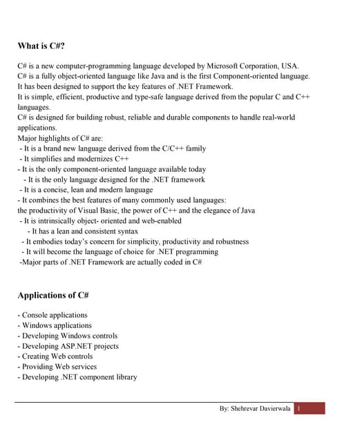 C# chap 1