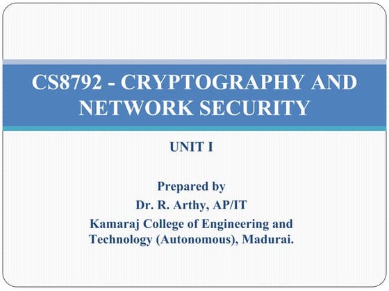 Cs8792   cns - unit i