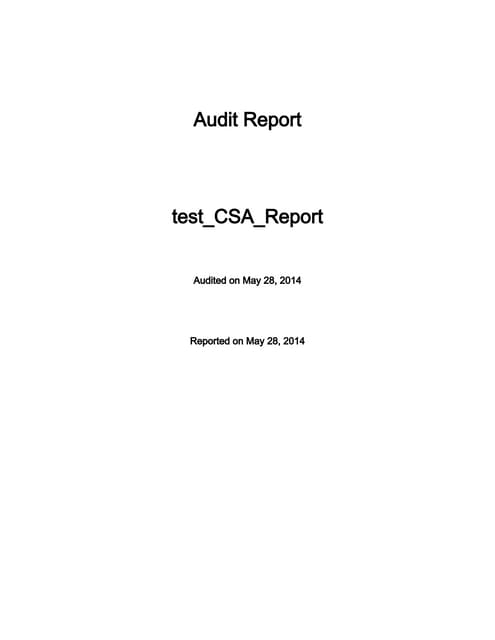 Отчет  Csa report RAPID7