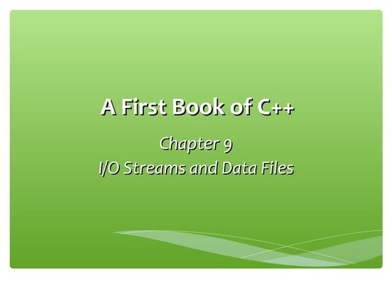 Csc1100 lecture15 ch09