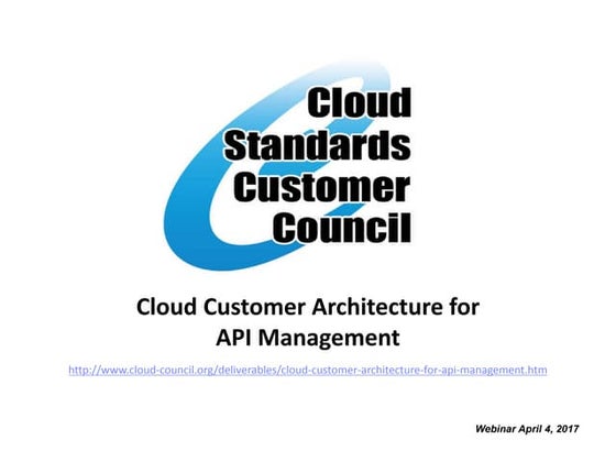 Cloud Customer Architecture for API Management