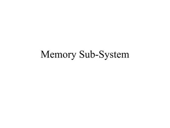 Ct213 memory subsystem