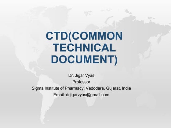 CTD (common technical document)