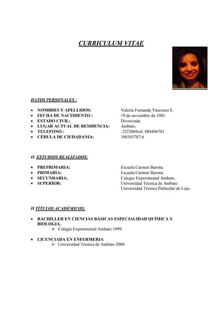Curriculum vitae