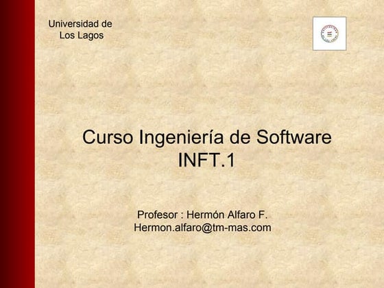 Curso ingeniería de software parte i