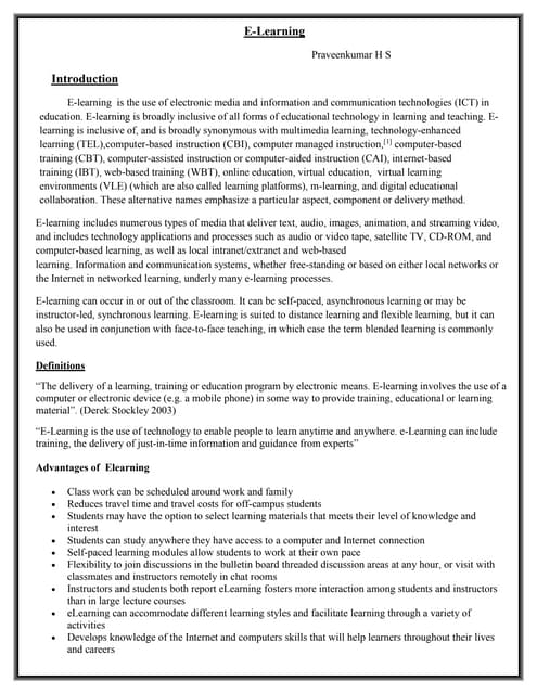 E learning