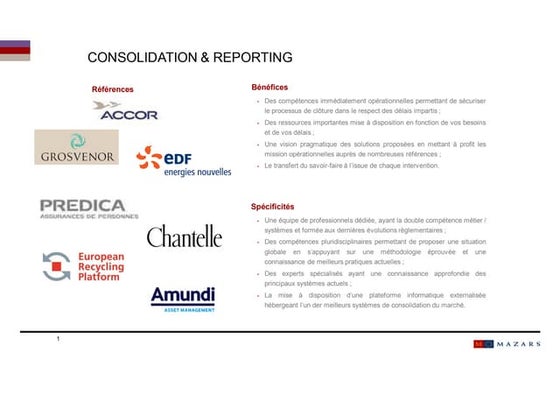 Consolidation & Reporting