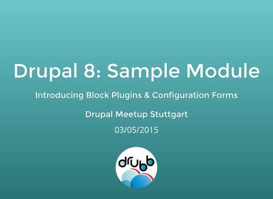Drupal 8 Sample Module