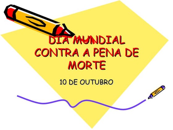 Día mundial contra a pena de morte