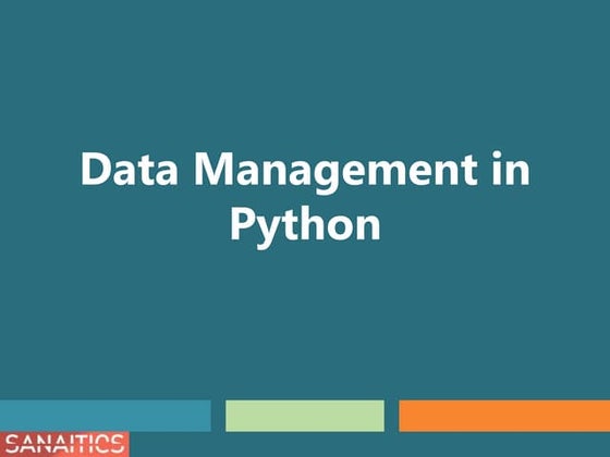 Data Management in Python