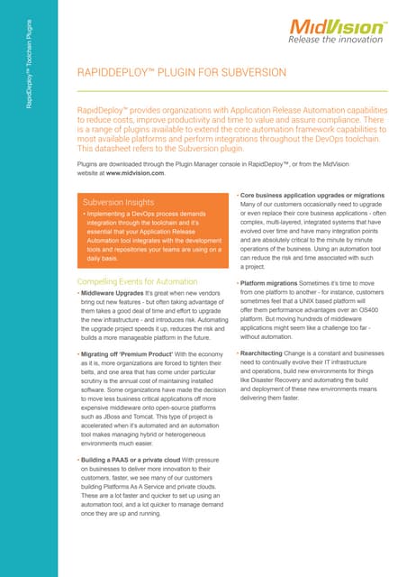 Datasheet subversionpluginforrd