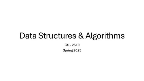 Data Structures & Algorithms - Spring 2025.pdf
