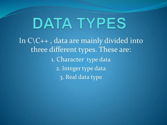 Data types