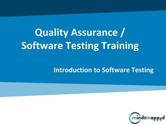 Introduction to Quality Assurance Part 2