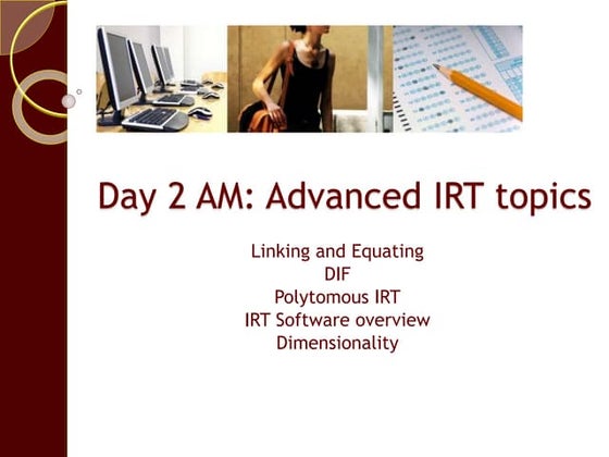 Implementing Item Response Theory