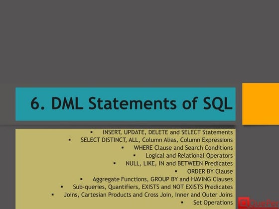 Database Systems - SQL - DDL Statements (Chapter 3/3)
