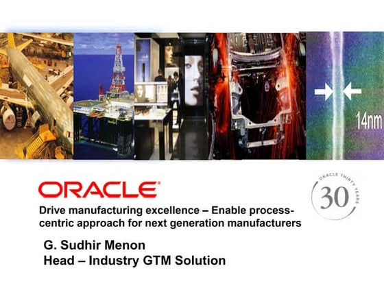 BPM for Manufacturing (Business Process-Centric  Manufacturing) v4