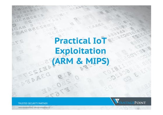 Practical IoT Exploitation (DEFCON23 IoTVillage) - Lyon Yang