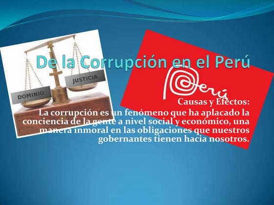 De la corrupción en el perú