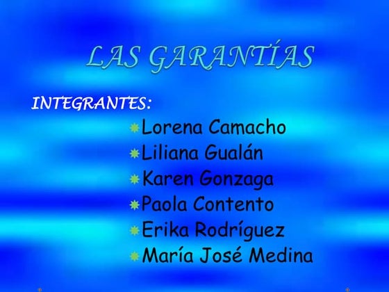 Las garantias