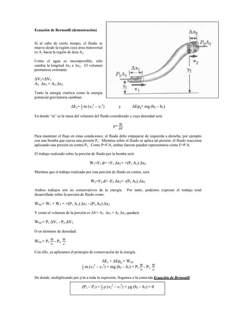 Demostración ecuación de bernoulli