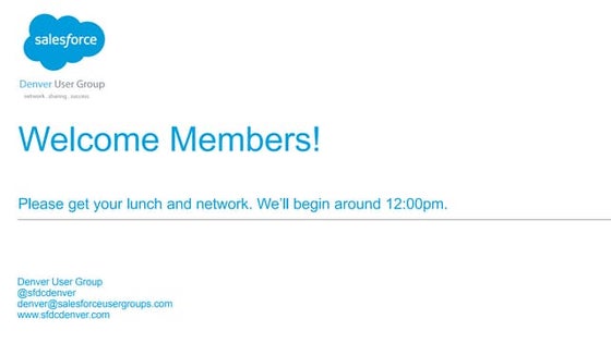 Q1 2015 Denver User Group Presentations