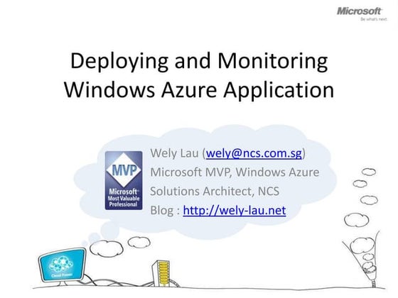 MS Cloud Day - Deploying and monitoring windows azure applications