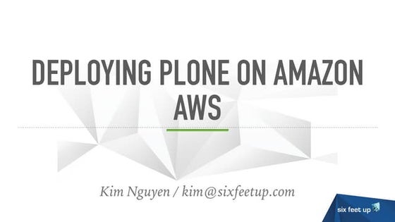 Deploying Plone on AWS