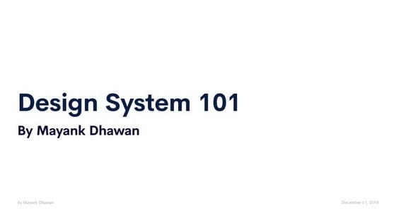 Design System 101