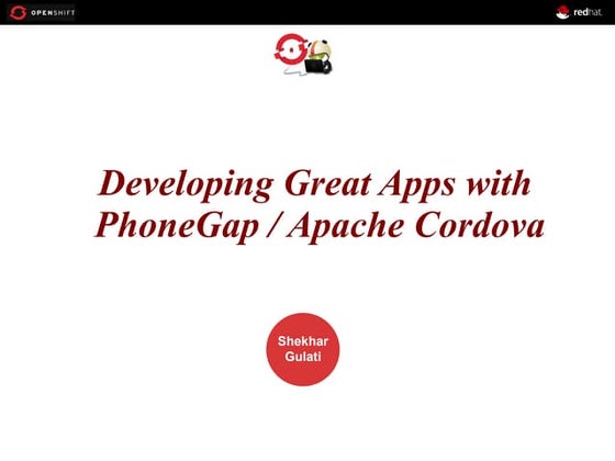 Developing Great Apps with Apache Cordova