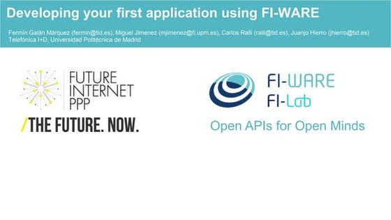 Developing your first application using FIWARE