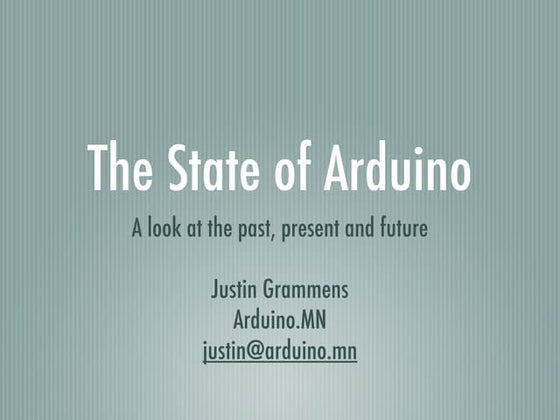 The State of Arduino and IoT