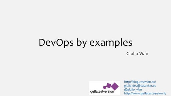 DevOps by examples - Azure Meetup Frankfurt 06-2017