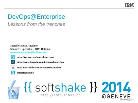 DevOps @ Enterprise - Lessons from the trenches