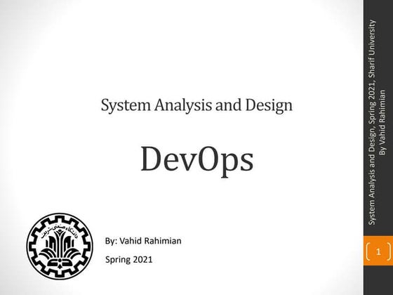 Dev ops, from theory to practice, by vahid rahimian
