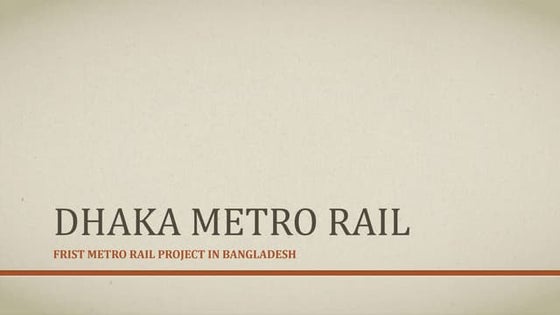 Dhaka metro rail