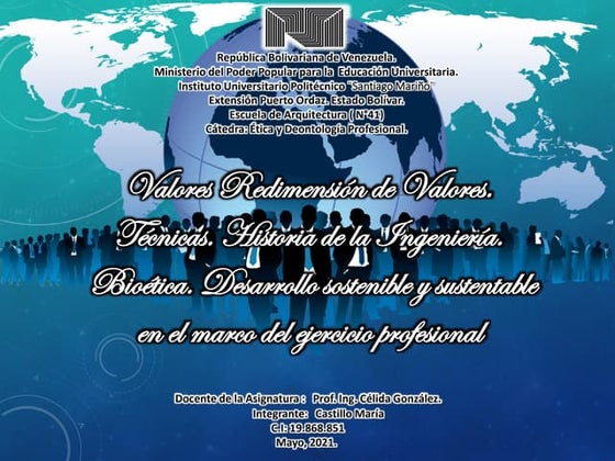 Diapositivas defensa valores ingenieria