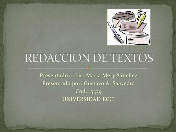 Diapositivas redaccion de textos