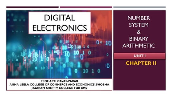 FYBSC IT Digital Electronics Unit I Chapter II Number System and Binary Arith...