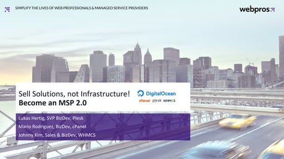 DigitalOcean & Plesk, cPanel and WHMCS - Become an MSP 2.0 (managed service p...