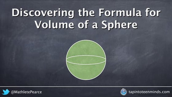 Discovering the Formula for Volume of a Sphere