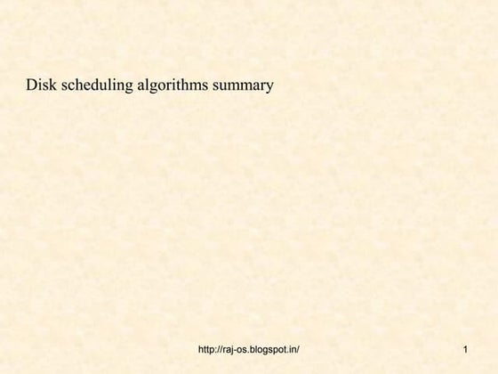 Disk scheduling algorithm.52