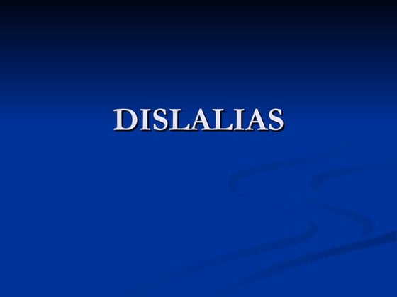 Dislalias