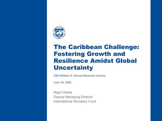 The Caribbean Challenge: Fostering Growth and Resilience Amidst Global Uncert...
