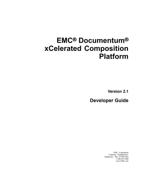 xCP 2.1 Developer Guide
